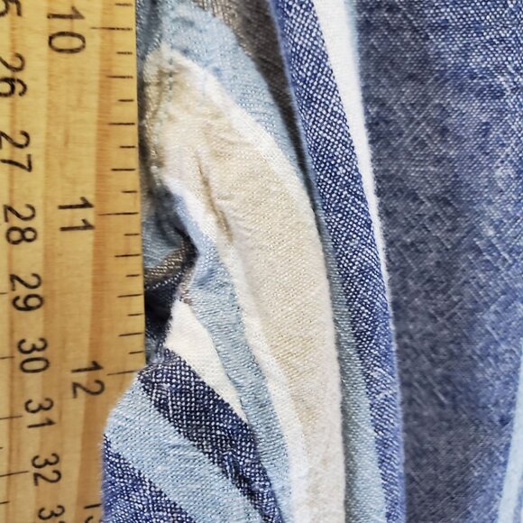 Lane Bryant Pants Womens Size 20 Blue Striped Clam Digger Capri - Picture 5 of 9